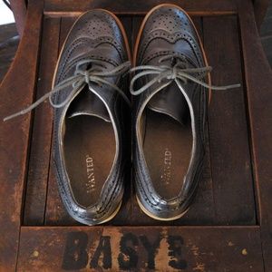 Wanted Silver/Pewter Oxford Shoes